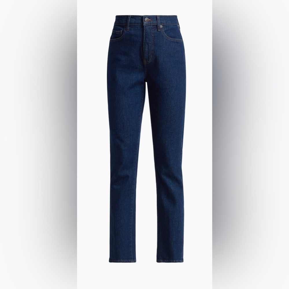 Veronica Beard Dark Denim Alenah Slim Straight High Rise Size 29 - Picture 4 of 10